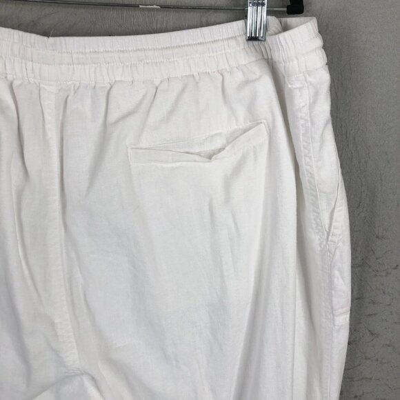 Kim Rogers Pants Womens Extra Large White Linen Blend Lagenlook Boho Beach - Picture 11 of 16